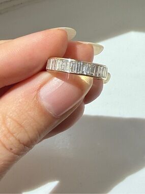 14k solid gold Ferko’s fine jewelry channel set baguette ring